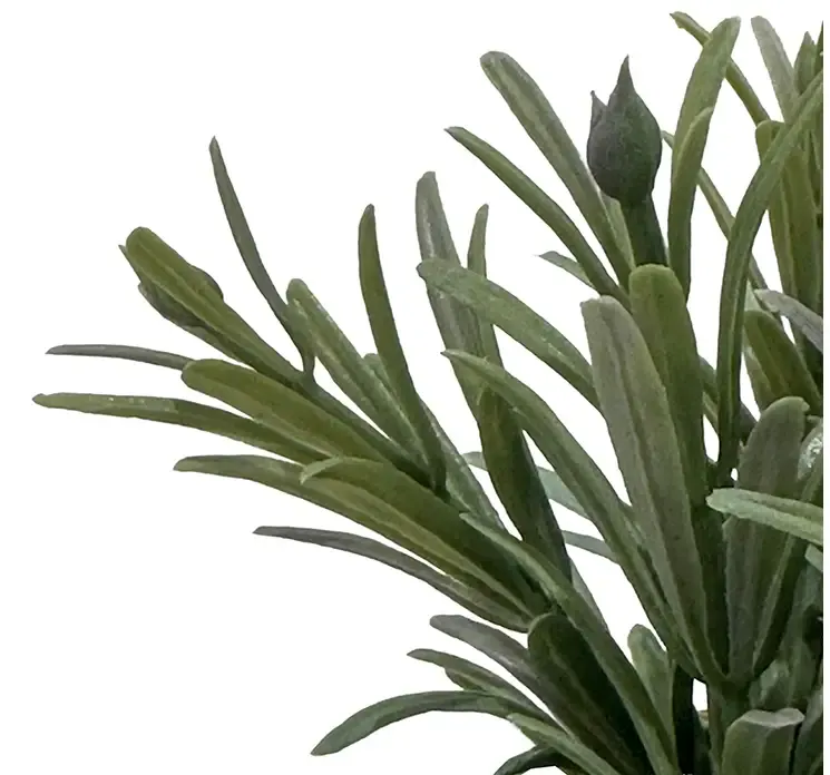 Kunstig timian krydderurt i potte af plast closeup