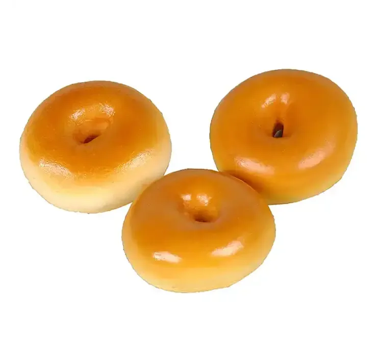 Kunstig mad bagels af blød skumplast 3 stk.