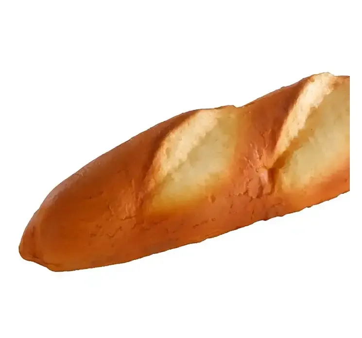 Kunstig baguette flute af plast closeup