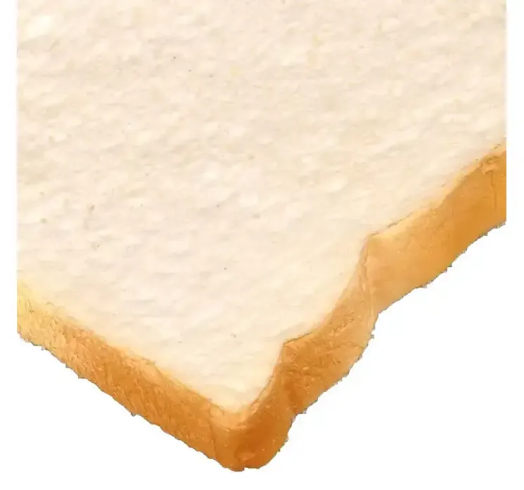 Toastbrød skive af skumplast kunstig mad closeup