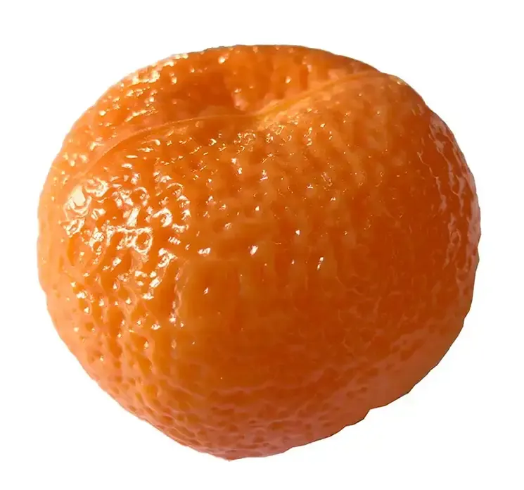 Kunstig mandarin af plast i orange