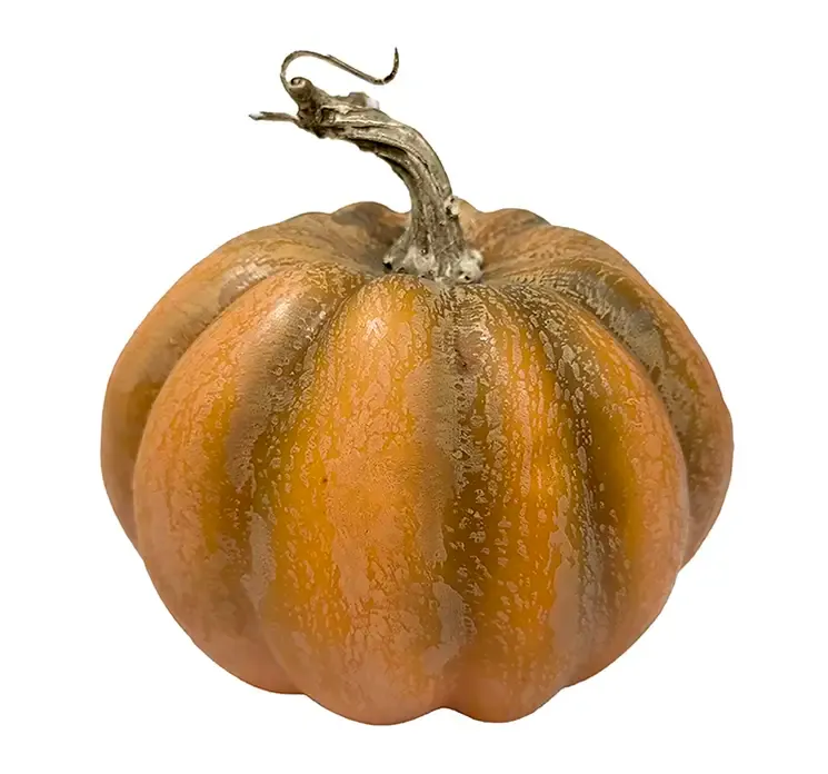 Kunstig græskar af plast i orange