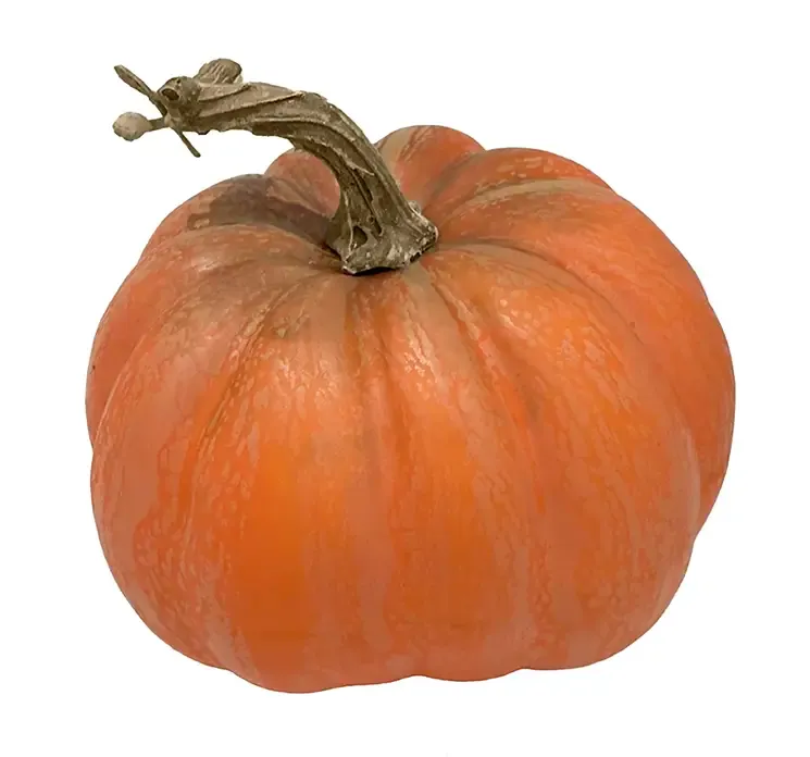 Kunstig græskar af plast i orange