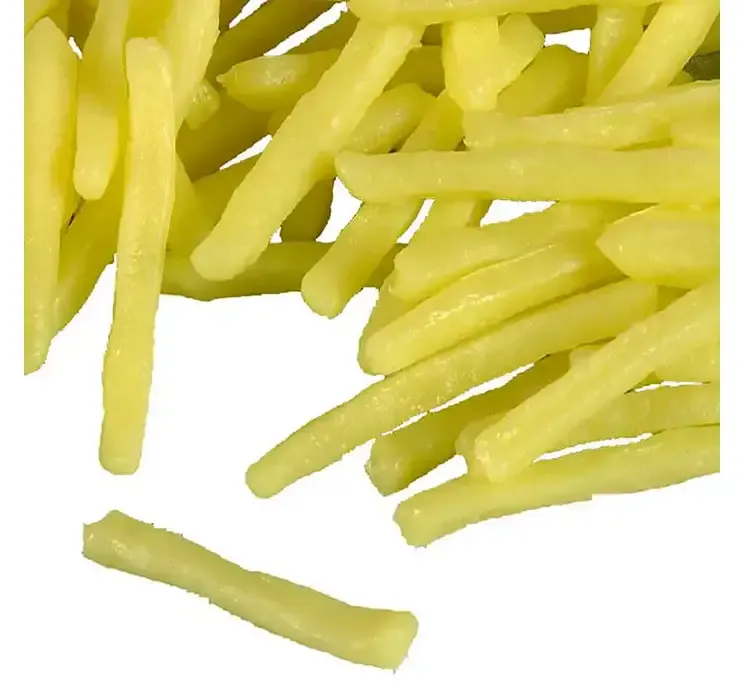 Pommes frites af plast kunstig mad closeup