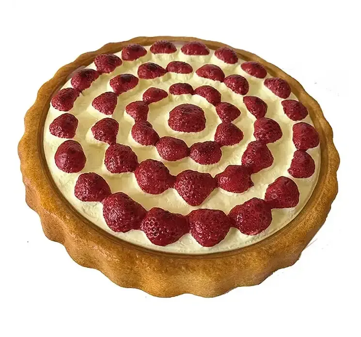 jordbærtærte af plast kunstig mad