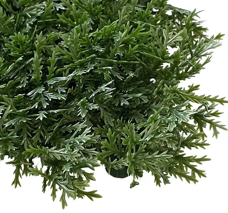 Cypress bladmix plade af uv-beskyttet plast i grøn 50x50cm closeup