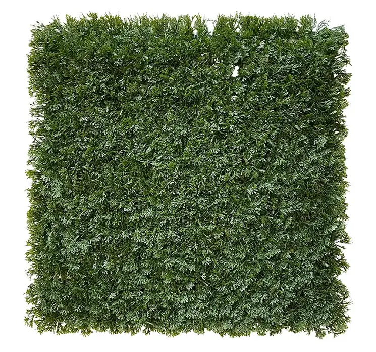 Cypress bladmix plade af uv-beskyttet plast i grøn 50x50cm