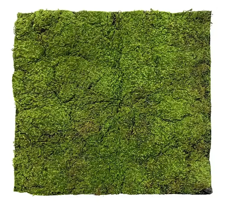 Kunstig mos spagnum plade i grøn