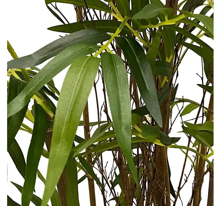 Bambus plante af plast i sort potte kunstig closeup