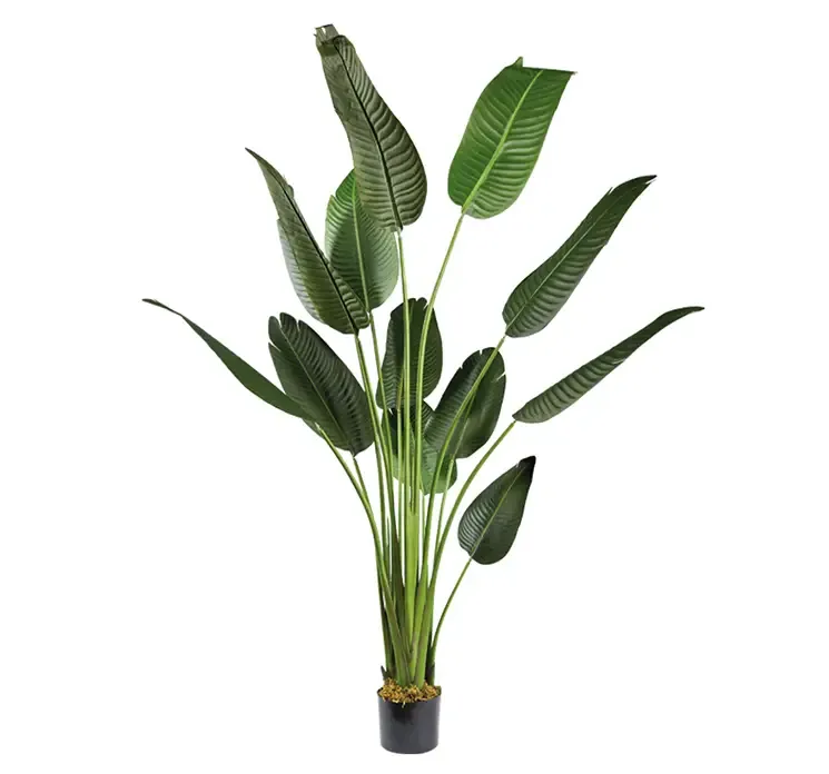 Kunstig bananpalme af plast i grøn