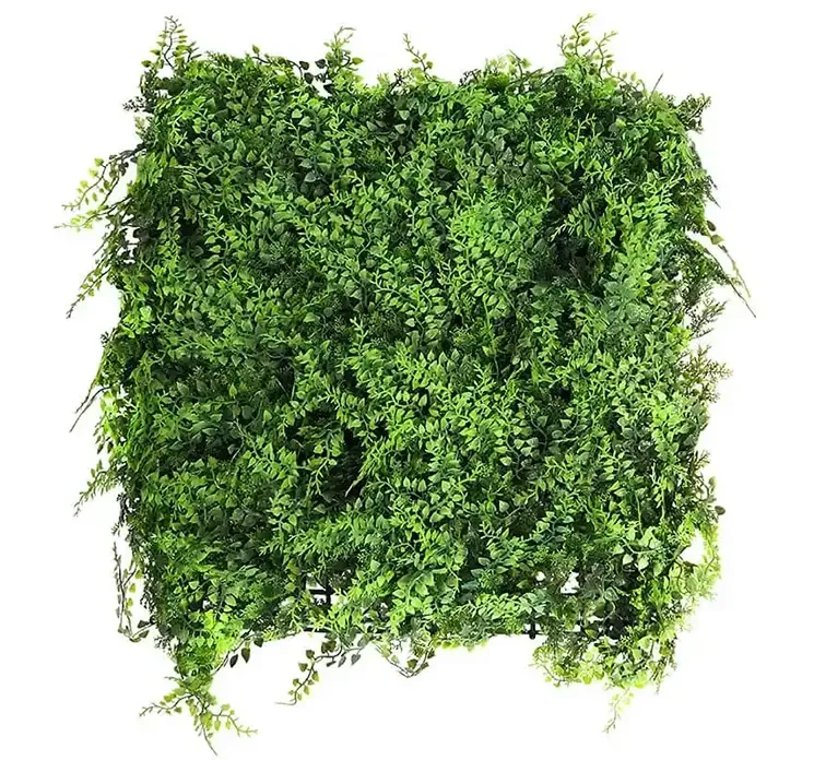 Kunstig bladmix plade i grøn af plast med uv-beskyttelse