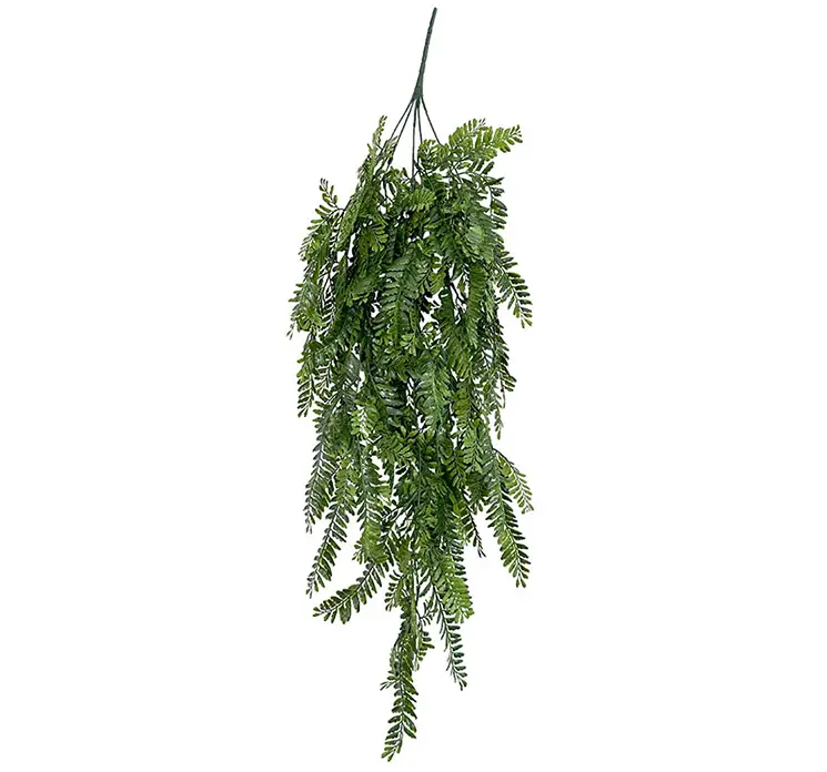 Bregne hænger kunstig plante af plast med uv-beskyttelse i grøn 80cm