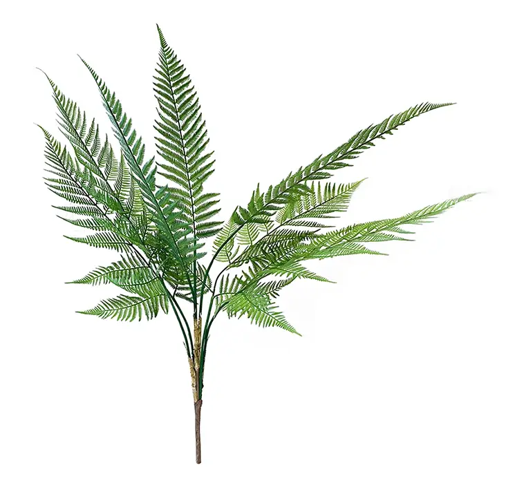 Bregne på stilk kunstig plante af plast i grøn