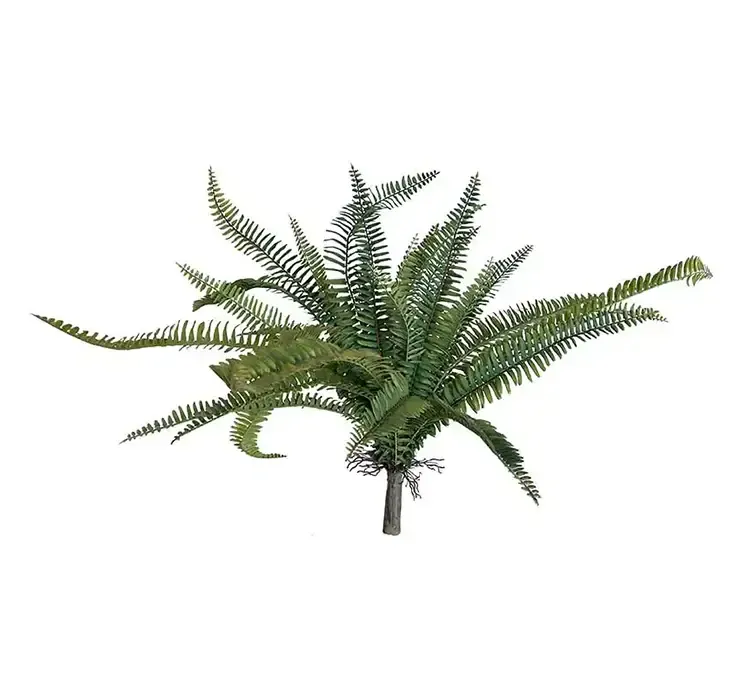 Kunstig bregne plante på stilk af plast i grøn uv beskyttet