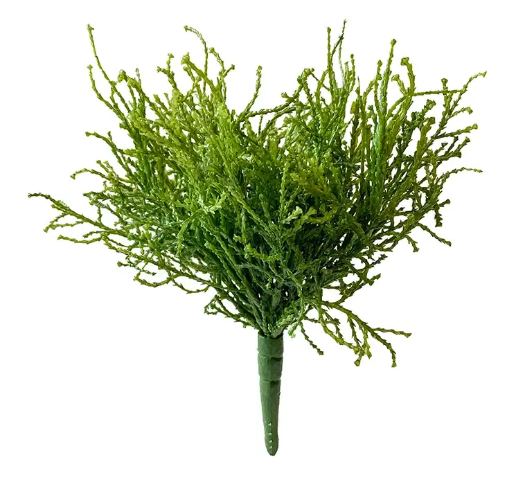Kunstig cypress plante af plast i grøn