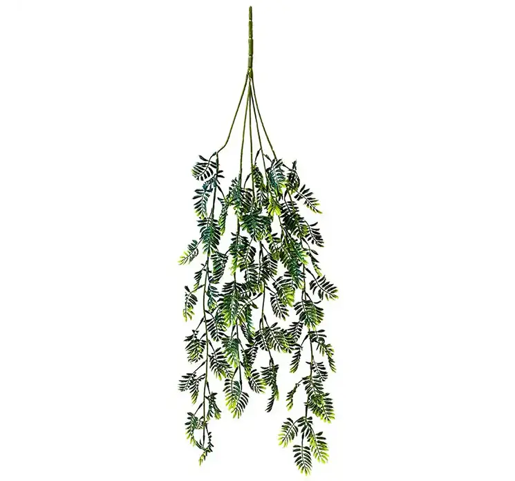 Mimosa hænger kunstig plante af plast i grøn 80cm