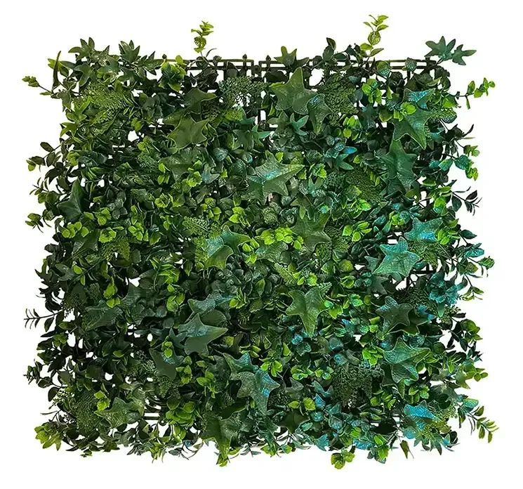 Kunstig bladmix plade i grøn af plast uv beskyttet