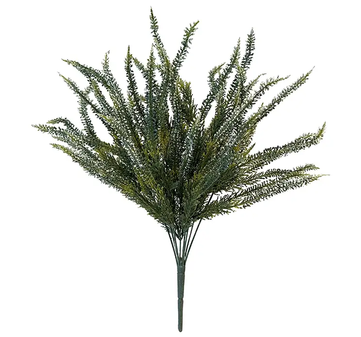 Lyng kunstig plante af plast med cremefarvede blomster 59cm