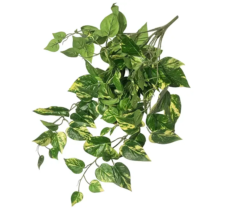 Kunstig philodendron hængeplante i grøn af plast