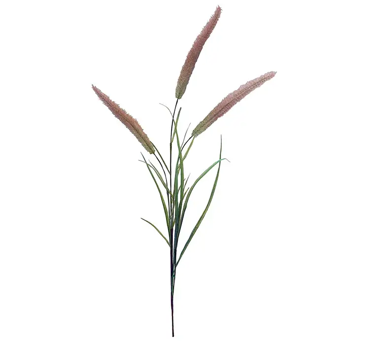 Rævehale på stilk kunstig græs af plast i rosa farvet 85cm