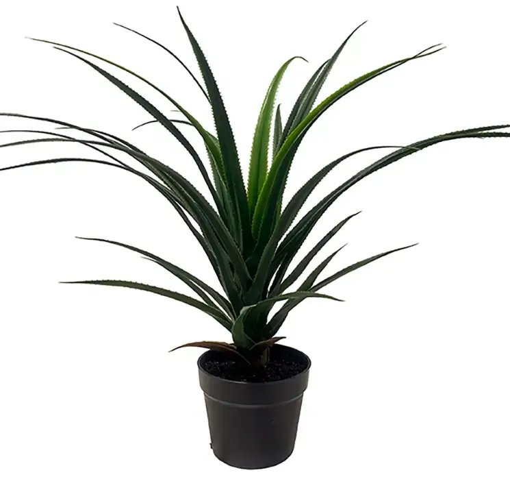 Kunstig skruepalme også kaldet pandanus af plast i sort potte