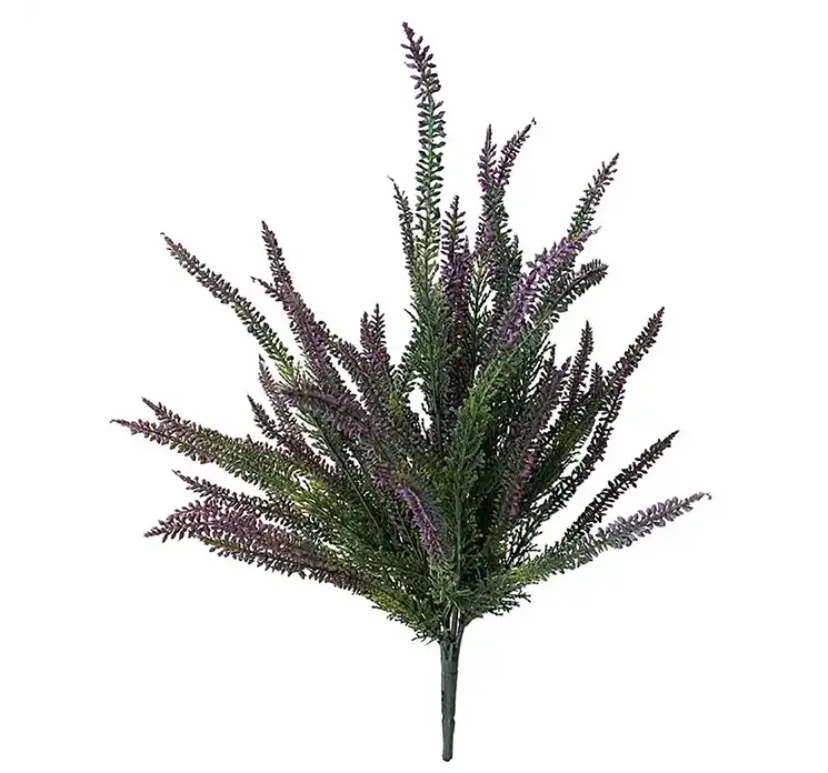 Lyng kunstig blomst på stilk af plast i lilla 59cm