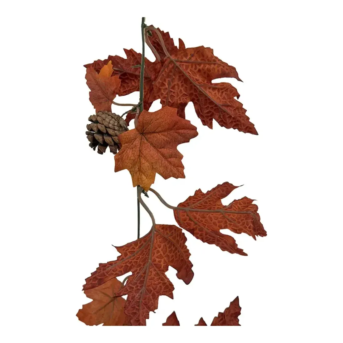 Ahornranke kunstig af plast i brune farver 180cm closeup