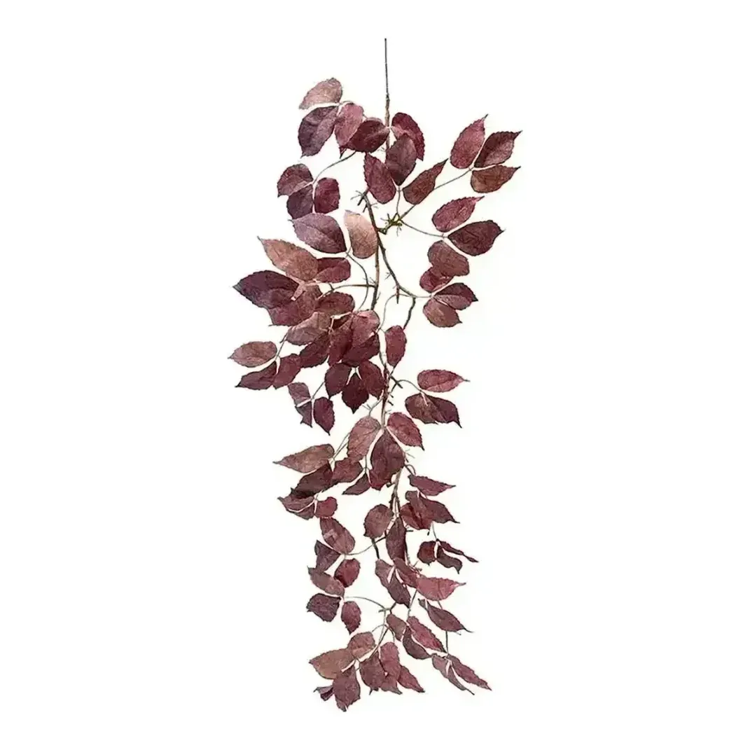 Bøgeblads ranke af kunstige blade i brune nuancer 122cm