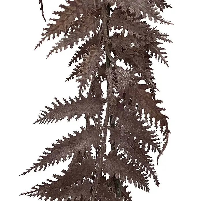 Bregne ranke af plast i brun kunstig 180cm closeup