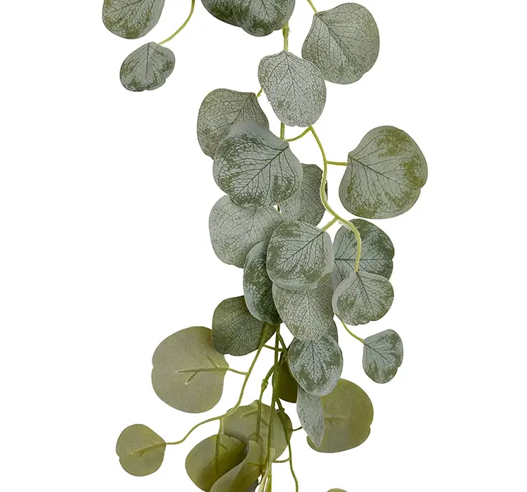 Eukalyptus kunstig ranke af plast i grøn 180cm closeup