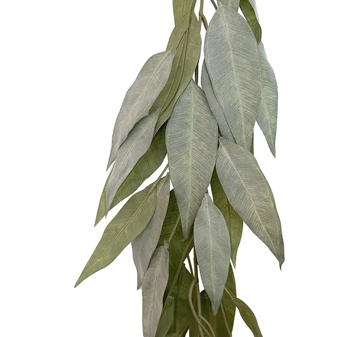 Eukalyptus kunstig ranke af plast i grøn 180cm closeup