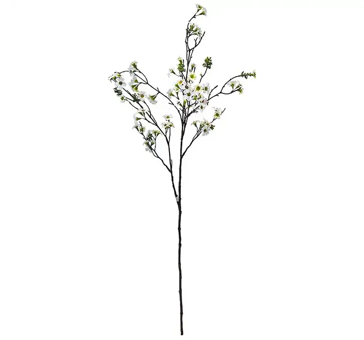 Rosenmyrte gren kunstig blomst af kunstsilke i creme farvet