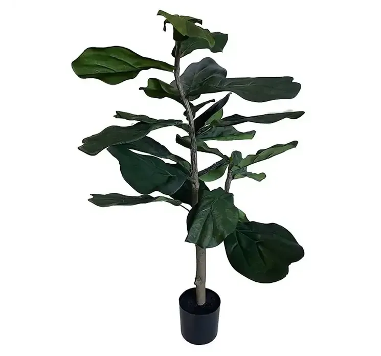 Kunstig figen træ i potte af plast