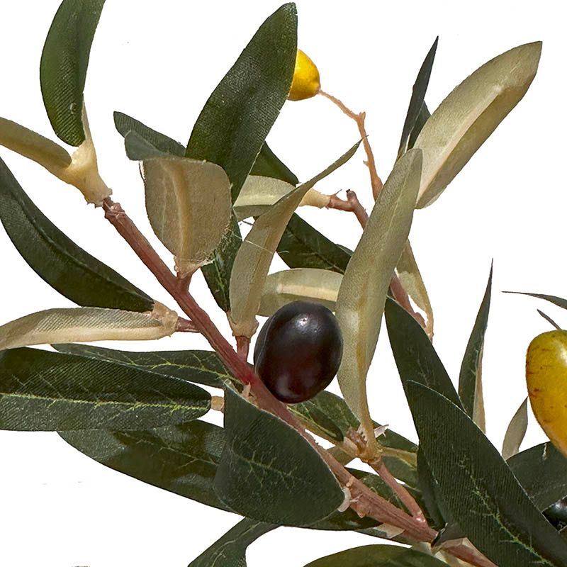 Kunstig oliven træ i potte closeup