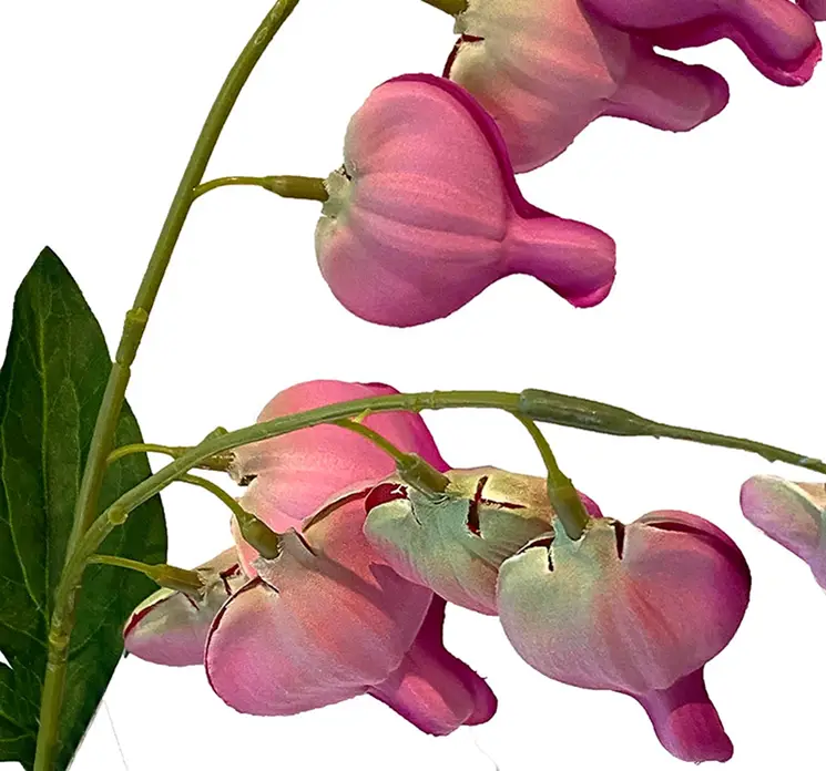 Hjerte blomst kunstig af plast i pink closeup