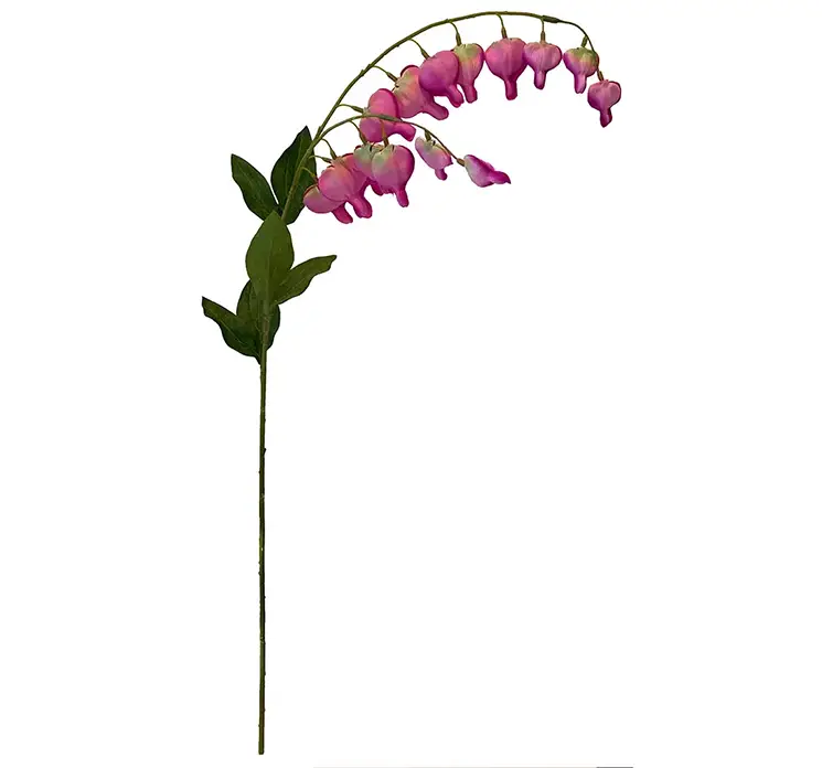 Hjerte blomst kunstig af plast i pink