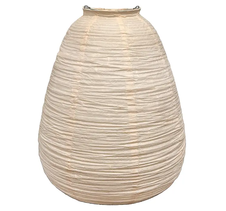 Lampeskærm af rispapir i creme farvet 30cm