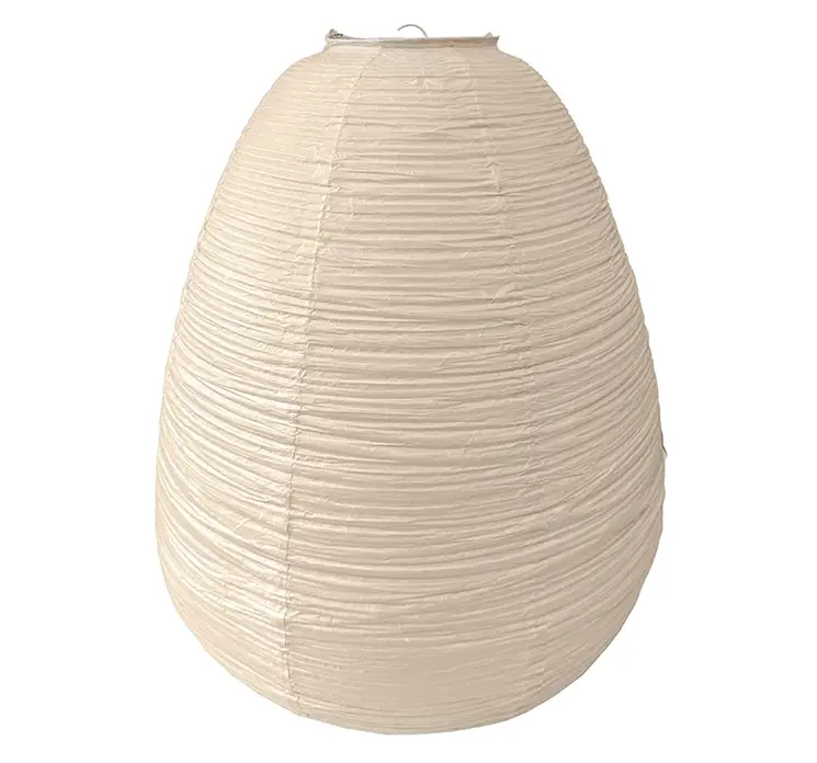Lampeskærm af rispapir i creme farvet 54cm