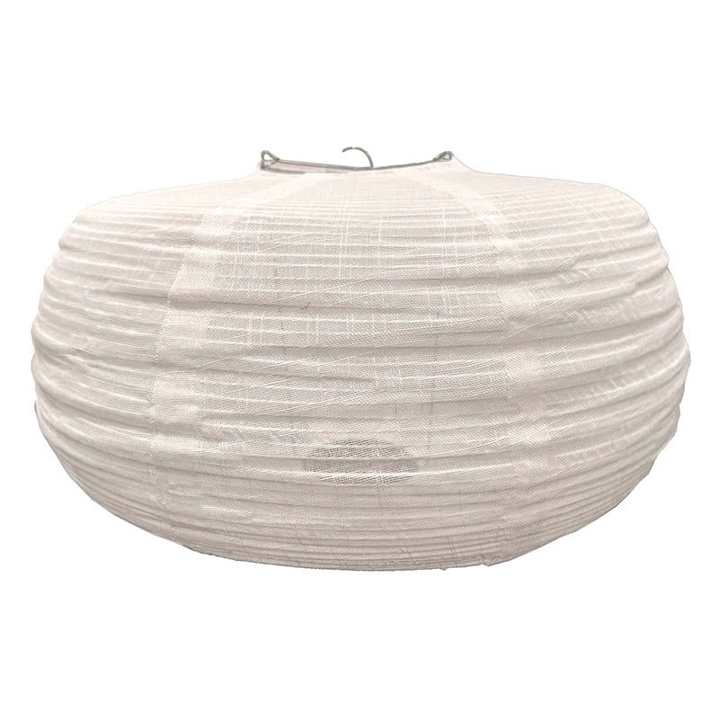 Lampeskærm af tyndt hvidt stof