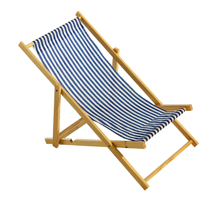 Liggestol i stribet blå og hvid mini model