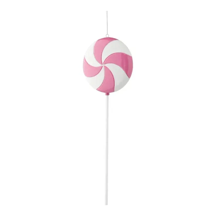 Lollipop, mint/hvid, 60cm, kunstig slik – Brøndsholm