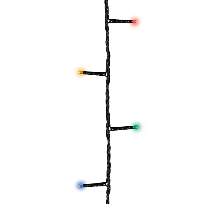 Lyskæde med led i multifarver og med timer