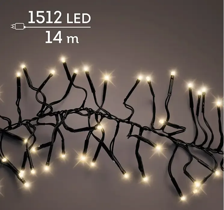 Lyskæde med LED lys og 8 funktioner 14m ledning