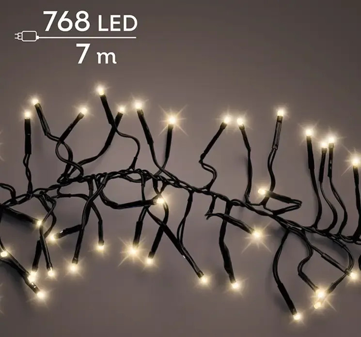 lyskæde LED med 8 funktioner og 7m ledning