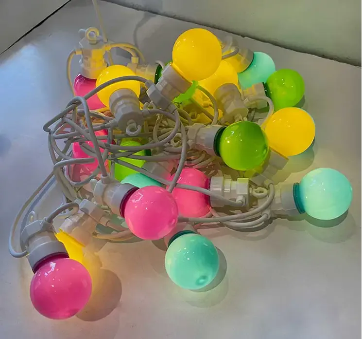 Lyskæde LED i multifarvet