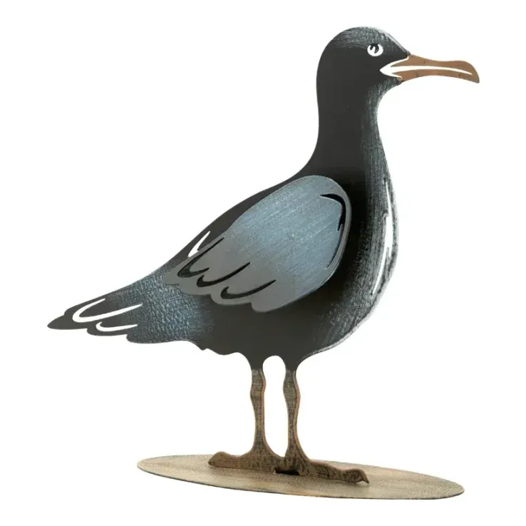 Måge, metal, 26x20x8cm, kunstig fugl – Brøndsholm