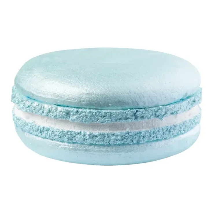 Macaron, 20cm, blå, kunstig slik – Brøndsholm