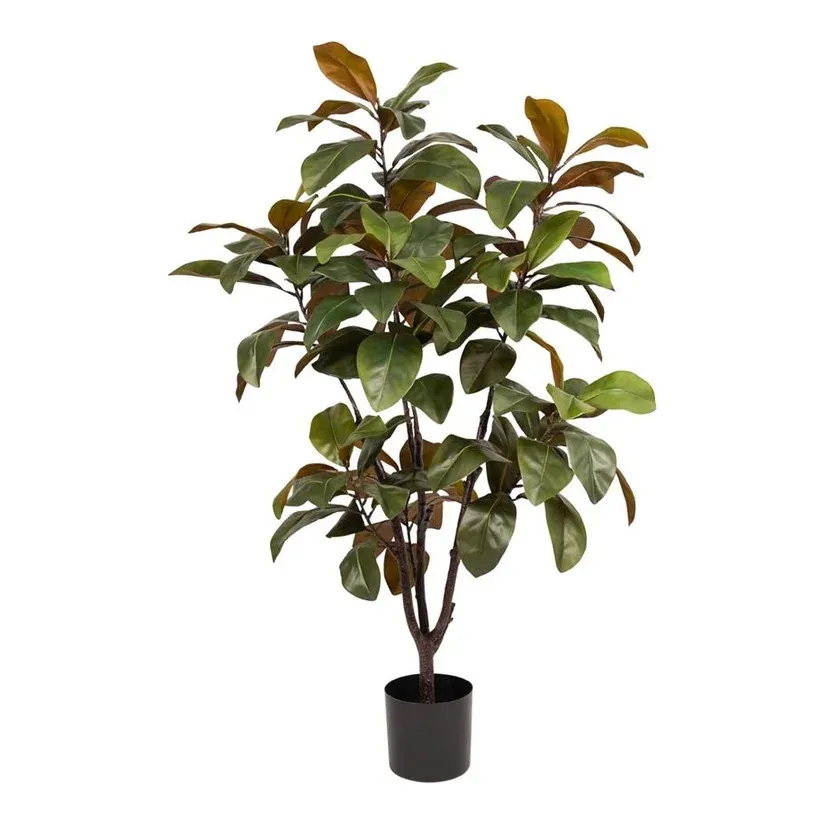 Magnolia træ i potte, 160cm, kunstig plante – Brøndsholm