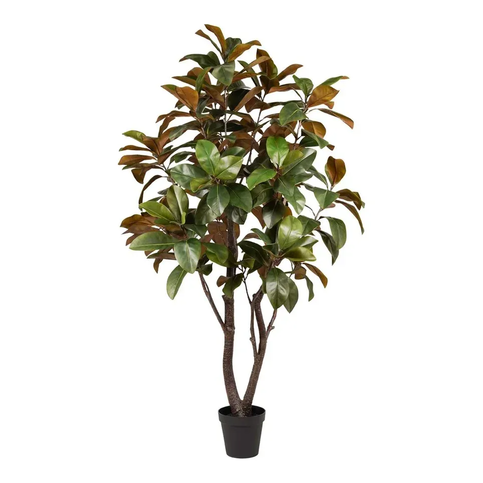 Magnolia træ i potte, 200cm, kunstig plante – Brøndsholm