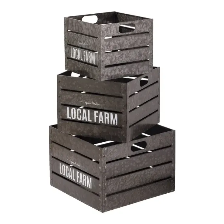 Metalkassesæt, 27-40cm, Local Farm – Brøndsholm